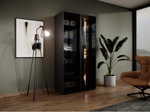 Roupeiro LOFT 03 - Preto 101x200cm