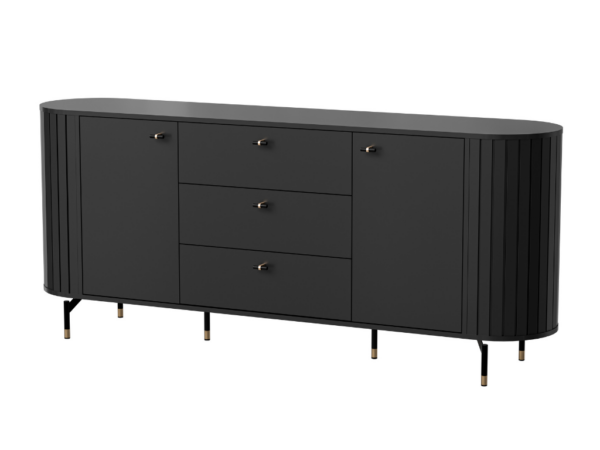Aparador ZANE 04 - Preto, 190cm