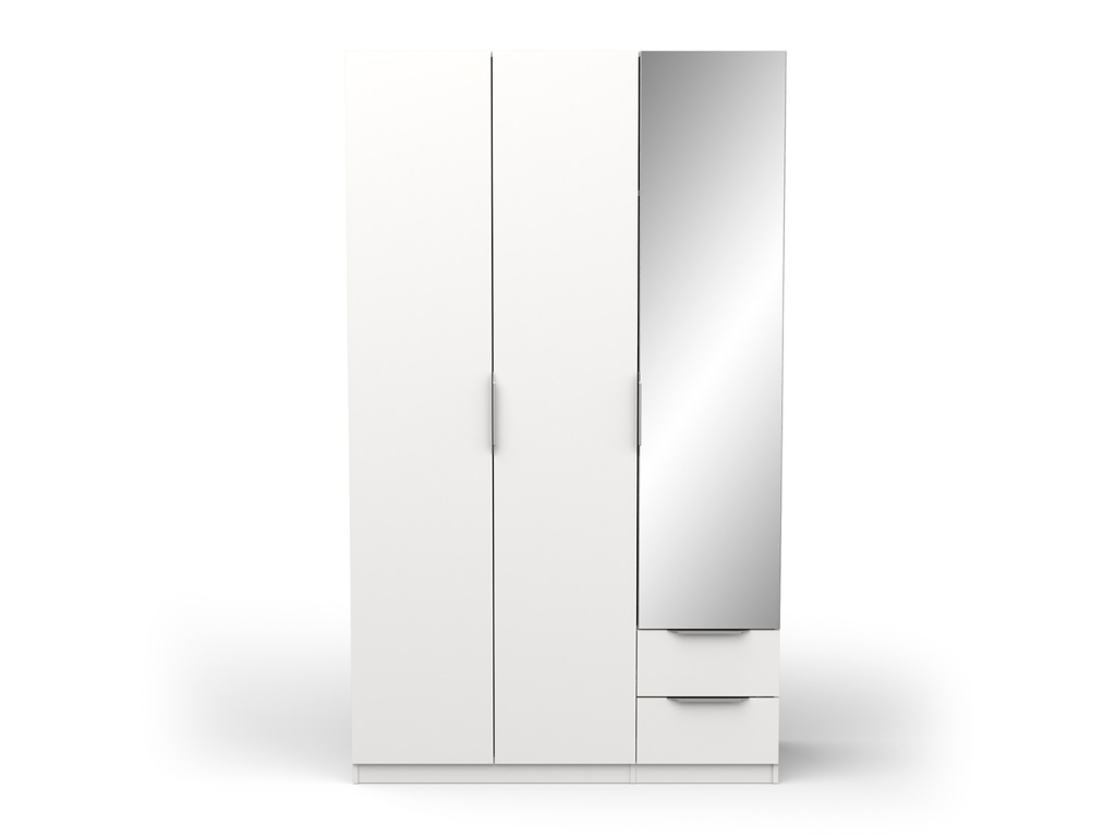 Roupeiro c/espelho SHADE 10 - Branco, 119x203cm - Image 2