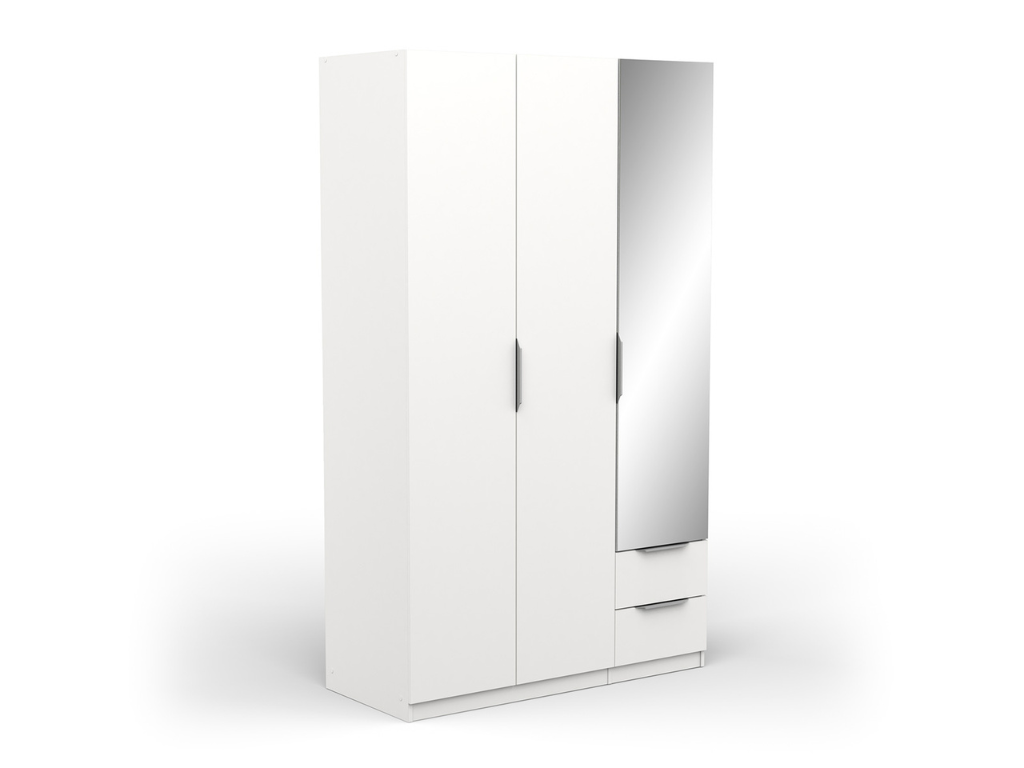 Roupeiro c/espelho SHADE 10 - Branco, 119x203cm - Image 3