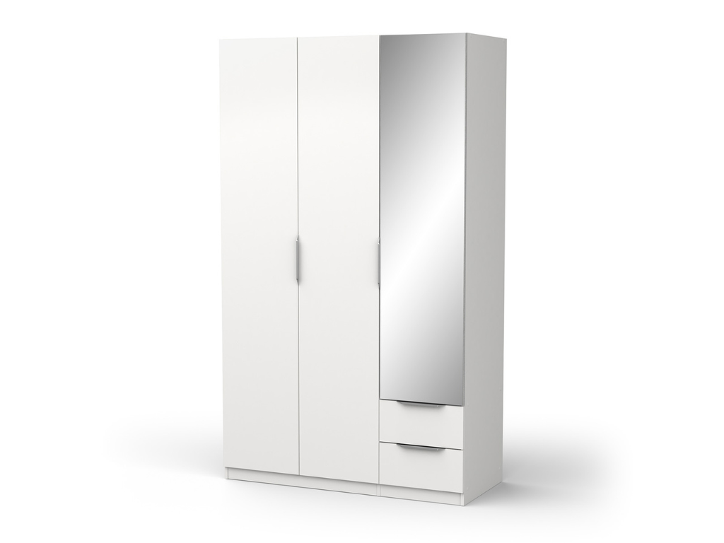 Roupeiro c/espelho SHADE 10 - Branco, 119x203cm - Image 4