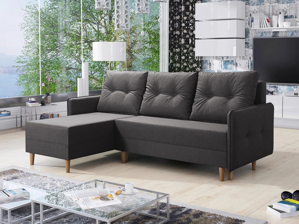 Sofá-cama DUK - Cinza escuro - Image 2