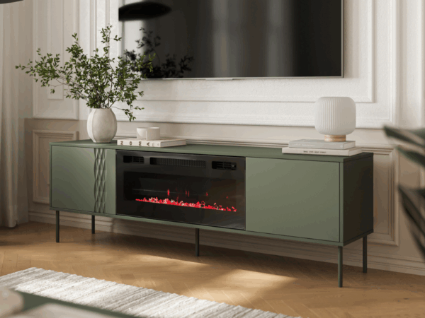 Móvel TV c/lareira RITZ 03 - Verde 180cm