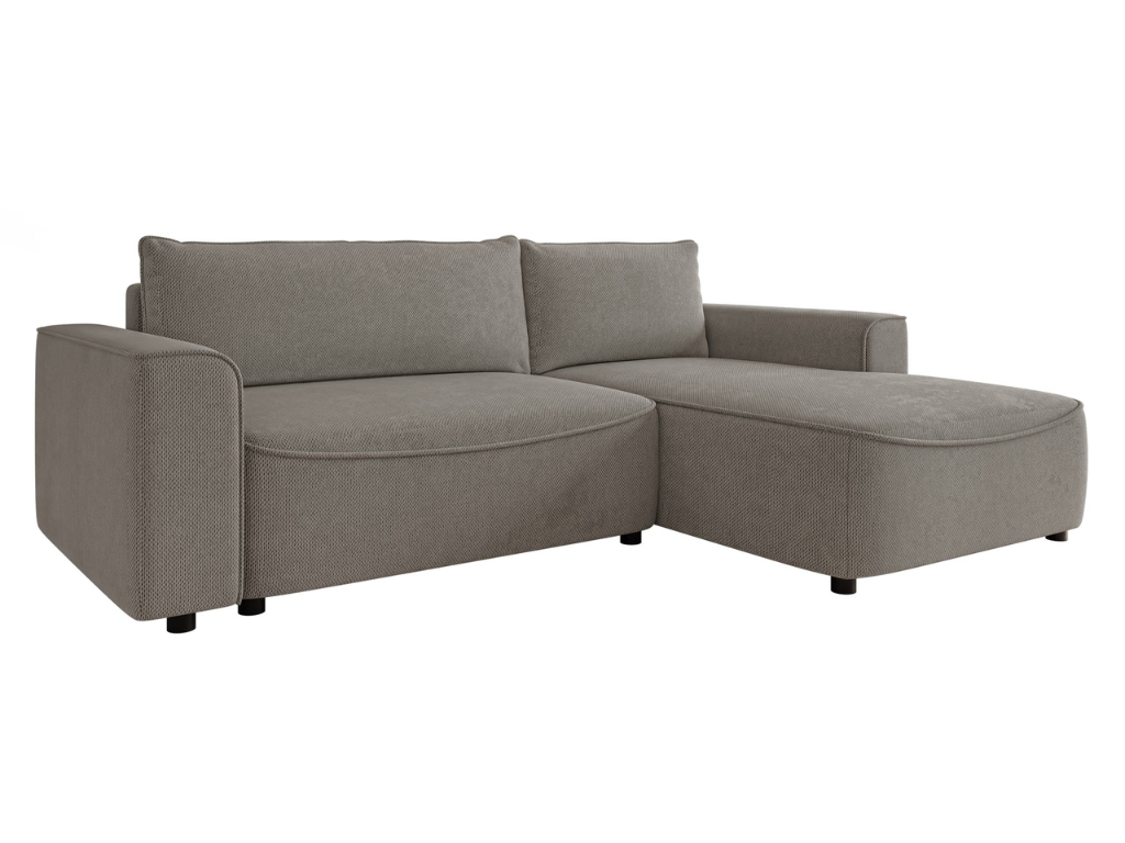 Sofá-cama c/chaise BELZA - Cinzento - Image 4