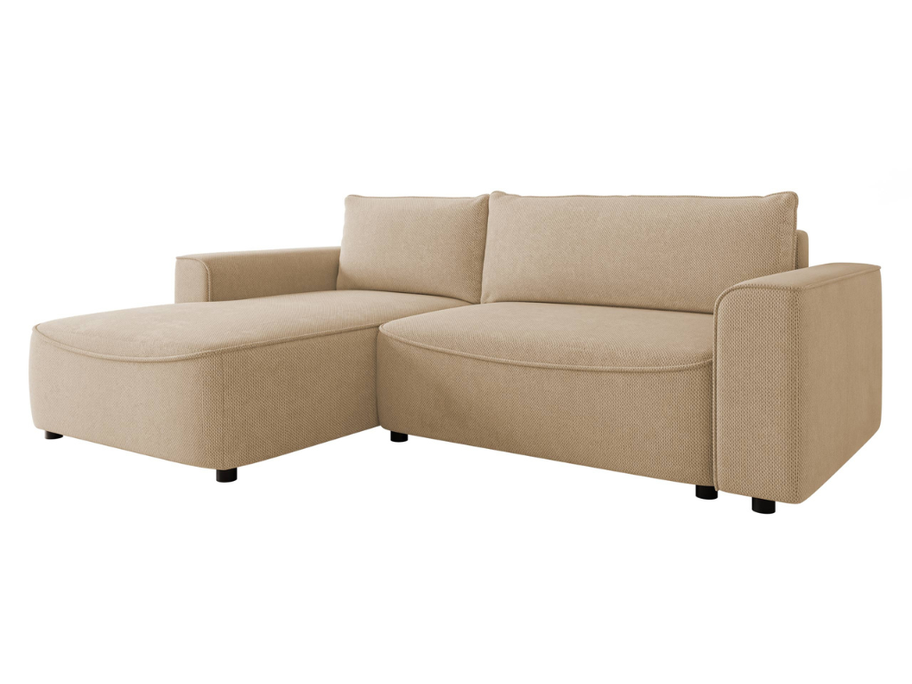 Sofá-cama c/chaise BELZA - Bege - Image 3