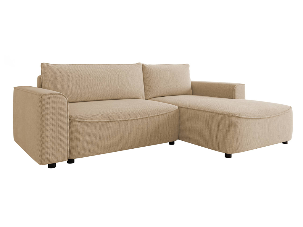 Sofá-cama c/chaise BELZA - Bege - Image 4