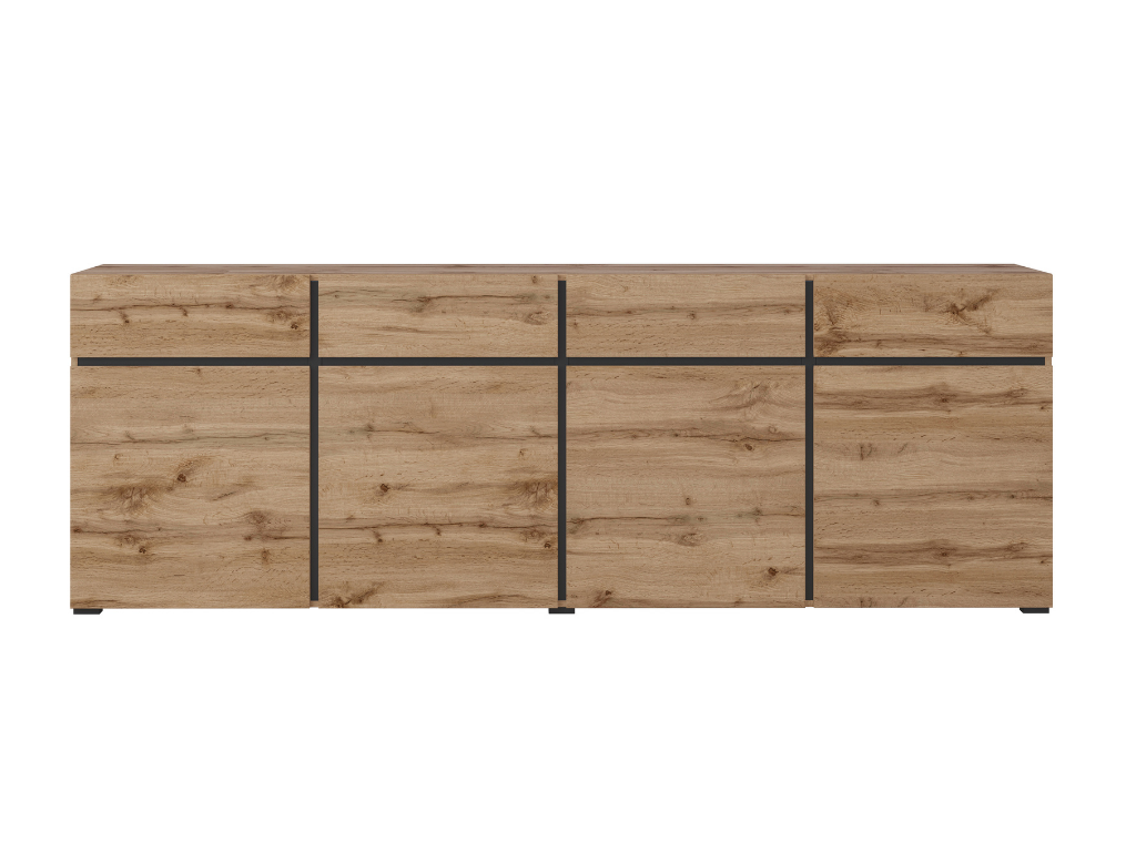 Aparador TORONTO 10 - Wotan/Preto, 225cm - Image 3