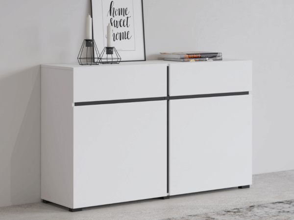 Móvel Auxiliar TORONTO 13 - Branco/Preto