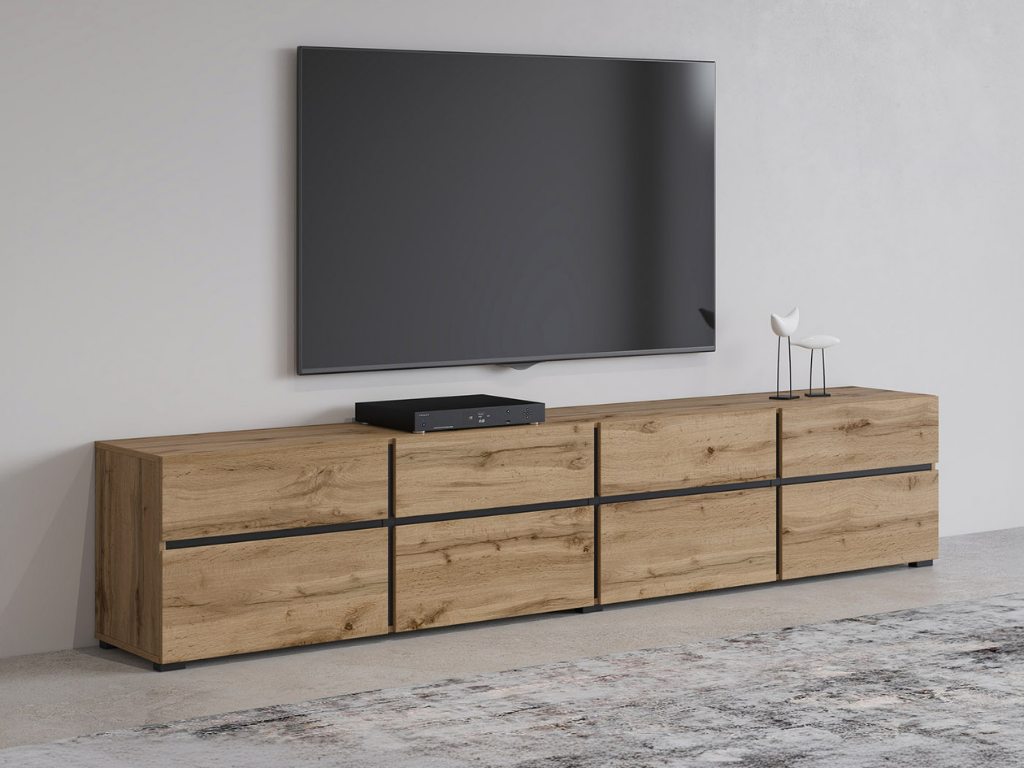 Móvel TV TORONTO 15 - Wotan/Preto, 225cm - Image 2