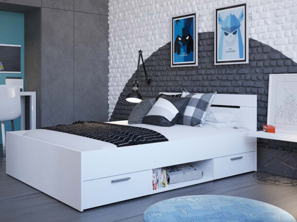 Cama c/arrumação CLARK 01- 140x190cm