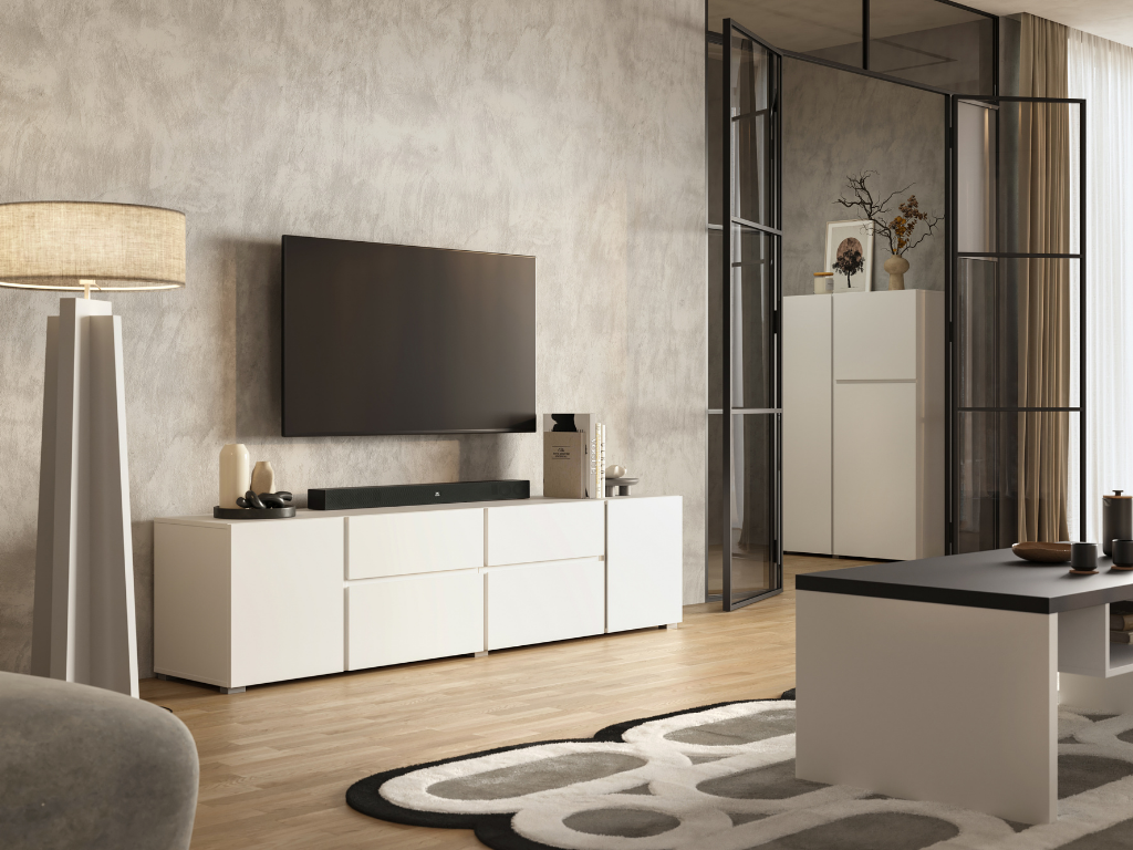 Aparador ASYME 02 - Branco, 195cm - Image 6