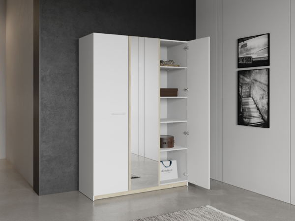 Roupeiro GIBSON 01 - Branco, 134x192cm