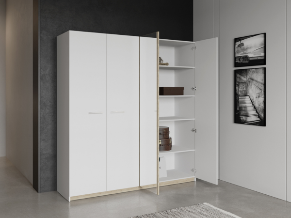 Roupeiro GIBSON 02 -Branco, 178x192cm