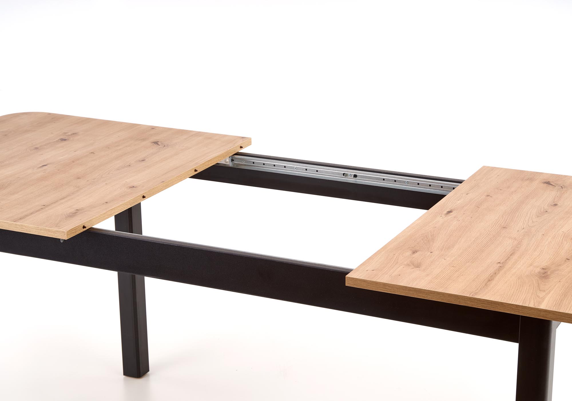 Mesa extensível FLORIAN - carvalho artisan / preto, 160-228cm - Image 4