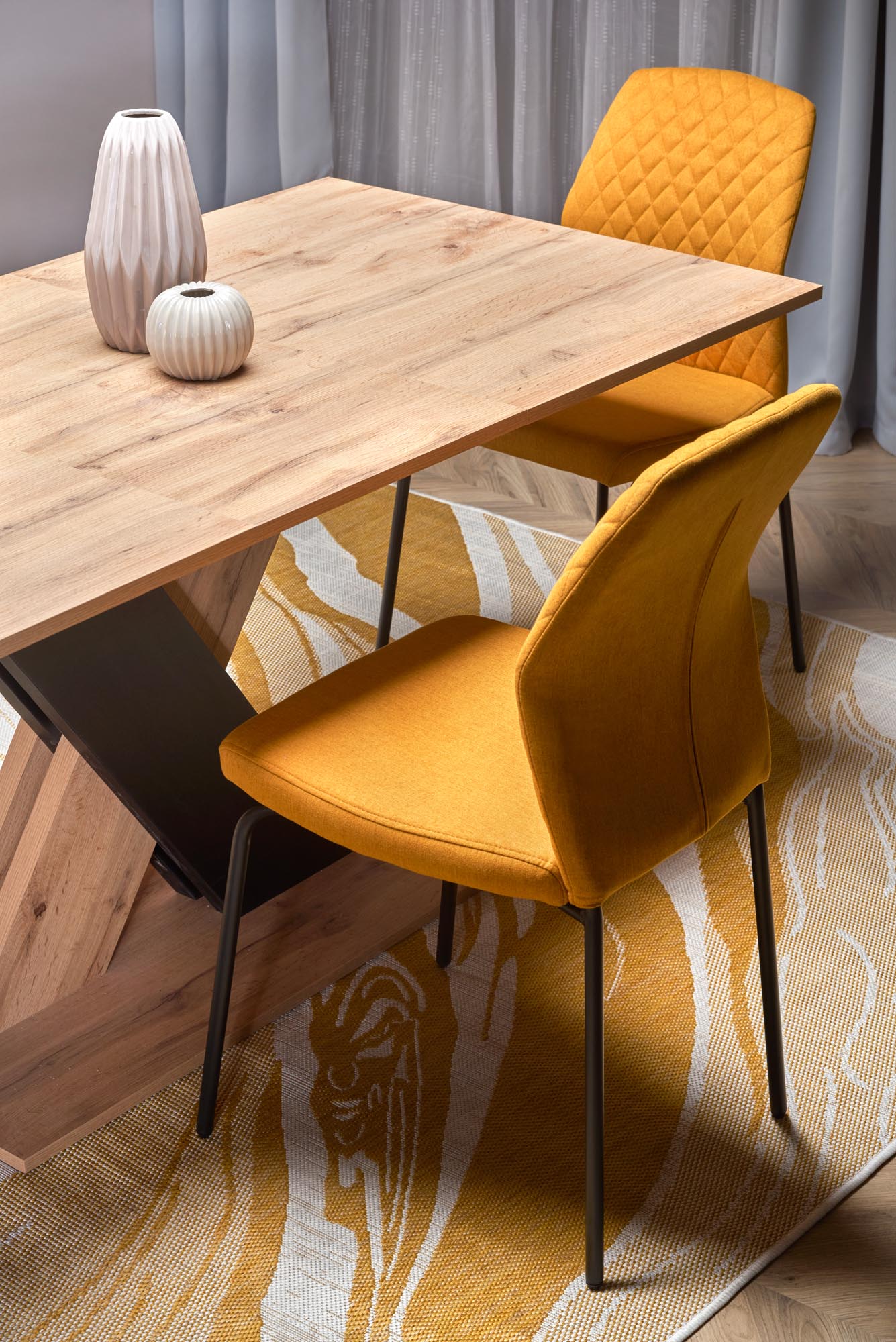 Mesa extensível XARELTO - carvalho wotan / preto, 130-175cm - Image 14