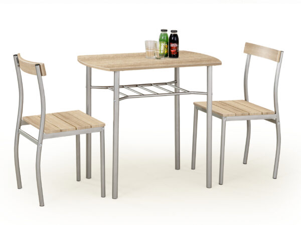 Conjunto de mesa e 2 cadeiras LANCE - carvalho sonoma