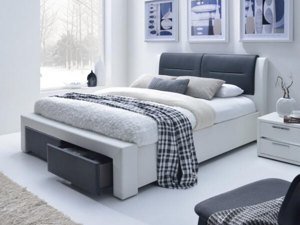 Cama estofada c/arrumação CASSANDRA S 140x200cm