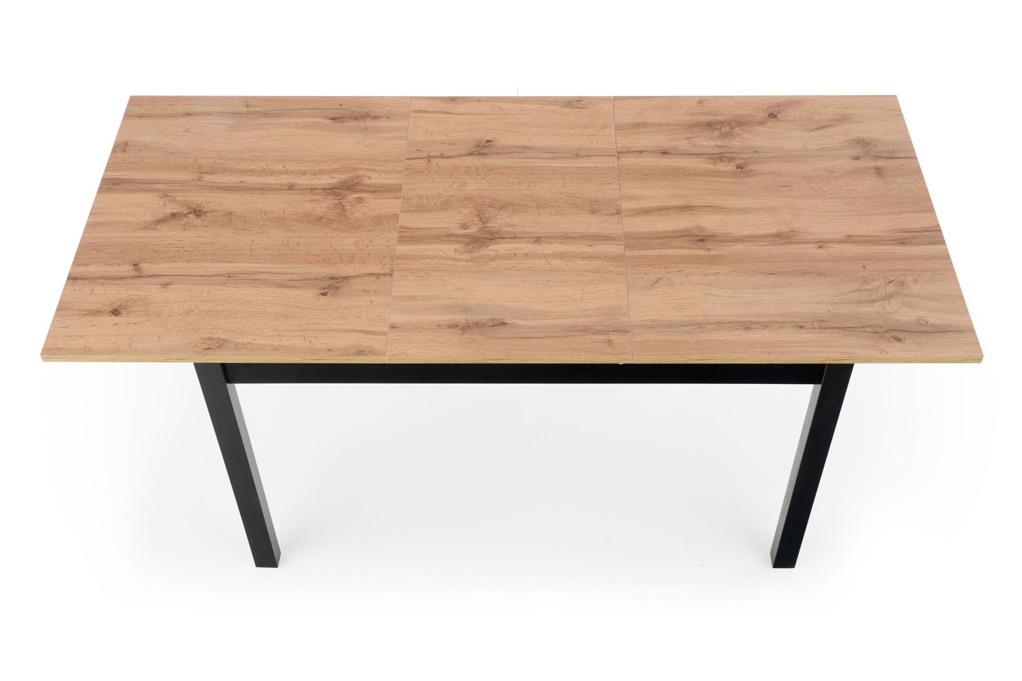 Mesa extensível GREG - carvalho wotan / preto, 124,168cm - Image 9