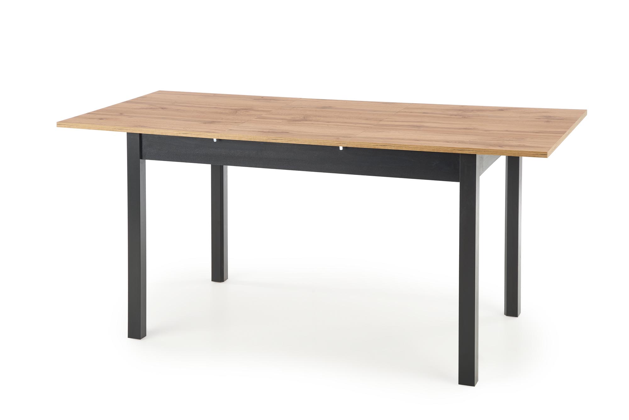 Mesa extensível GREG - carvalho wotan / preto, 124,168cm - Image 12
