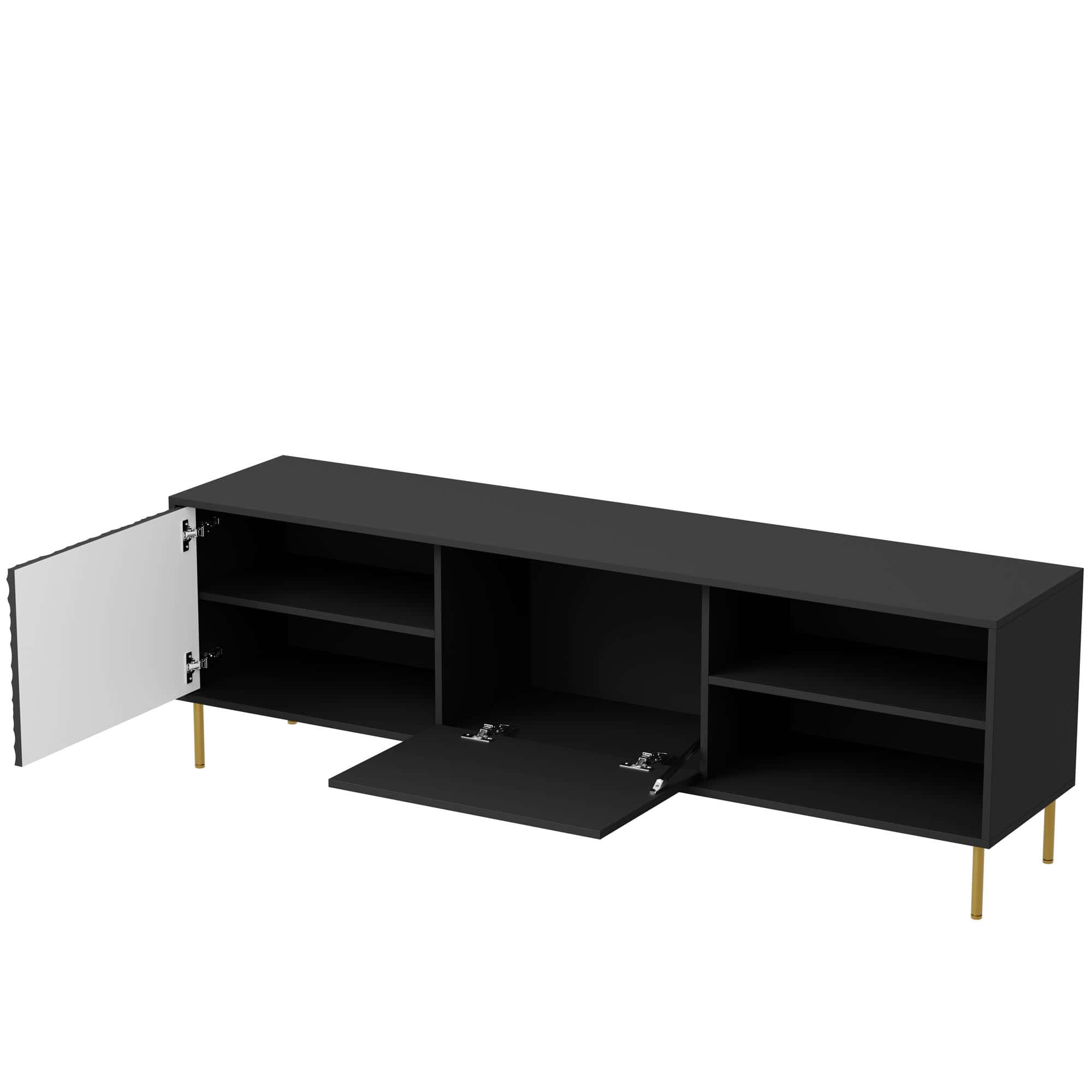 Móvel TV BULLET RTV-1 - preto / dourado - Image 5