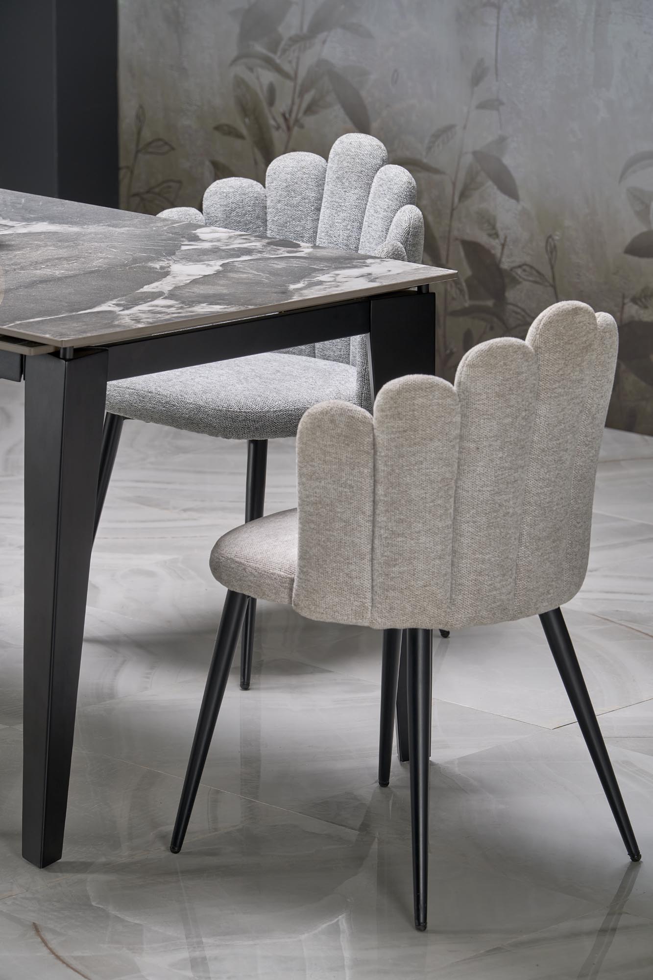 Mesa extensível FELIX- cinza mármore / preto, 141-201cm - Image 18