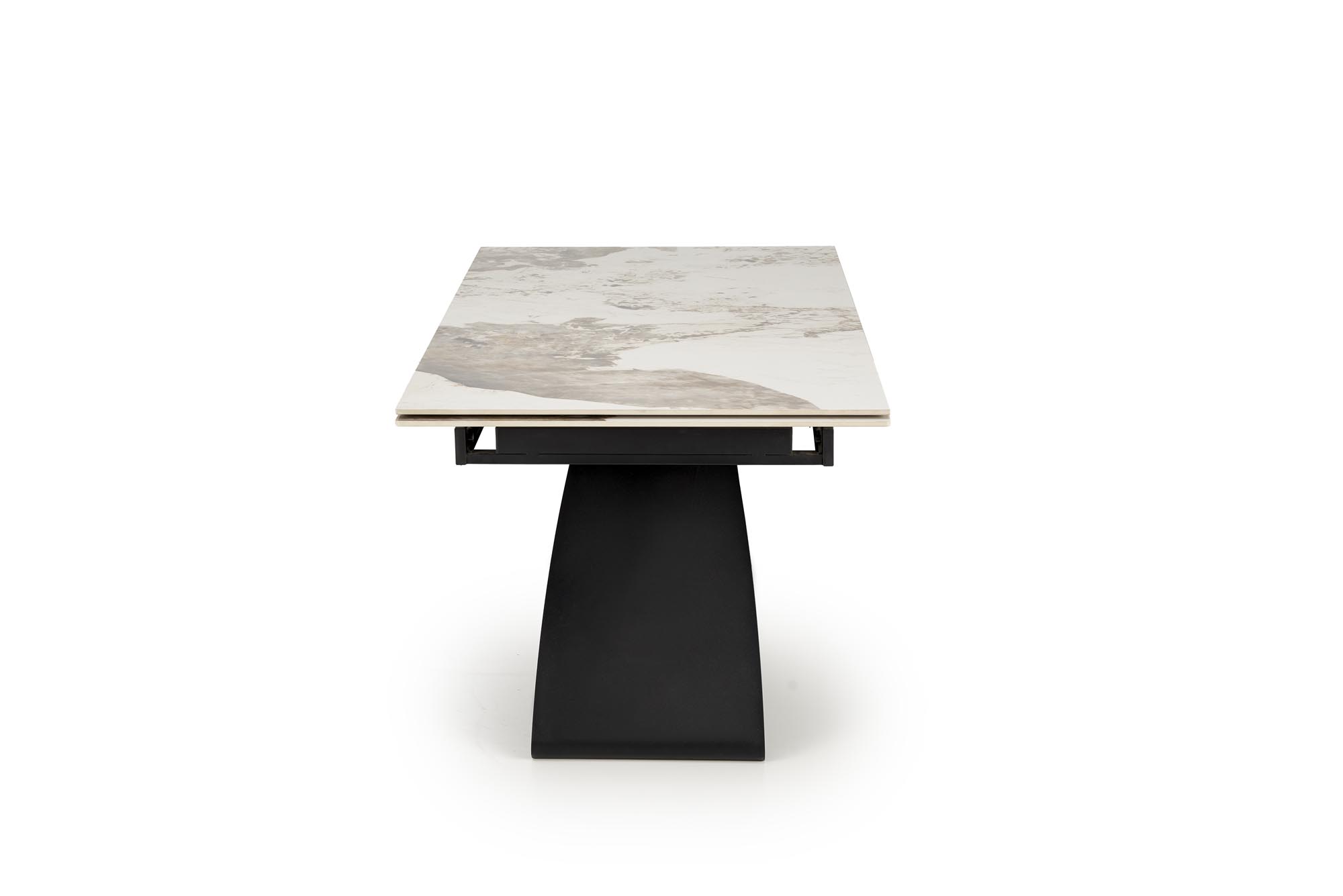 Mesa extensível HILARIO - branco mármore / preto, 180-260cm - Image 8
