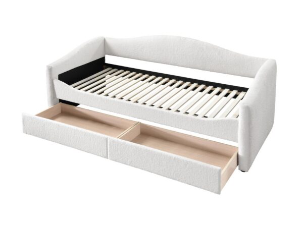Cama estofada c/arrumação CAYDENCE 90x200cm