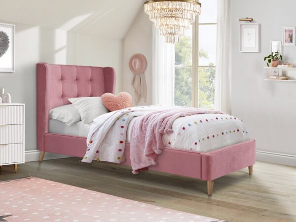 Cama estofada ESTELLA  - rosa, 90x200cm