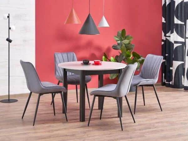 Mesa extensível RINGO- caxemira / preto, 102-142cm