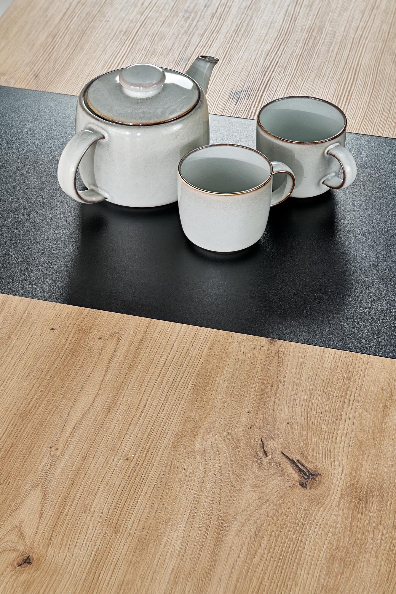Mesa extensível WILSON - carvalho artisan / preto, 120-158cm - Image 10