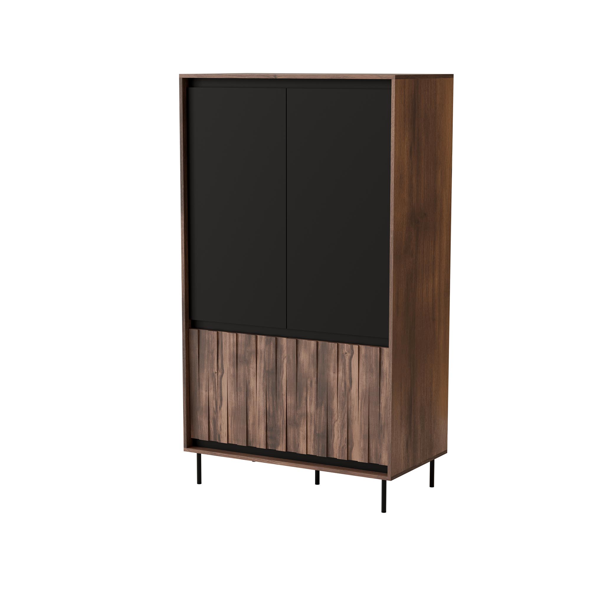 Roupeiro SWING S-1 - nogueira / preto - Image 2