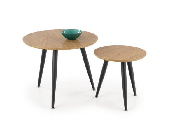 Mesa de Centro MENTONA 2 - carvalho dourado / preto