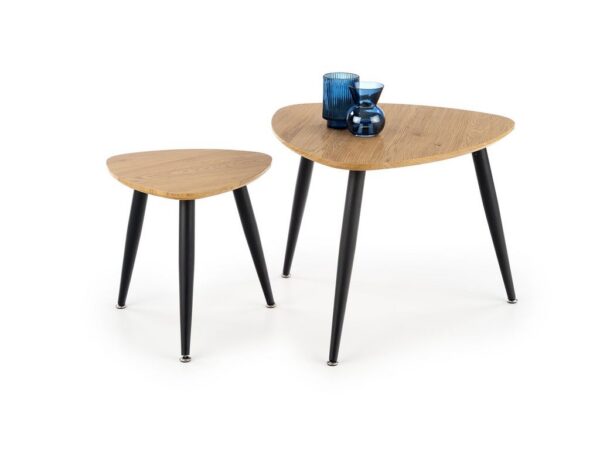 Mesa de Centro NICEA 2 - carvalho dourado / preto