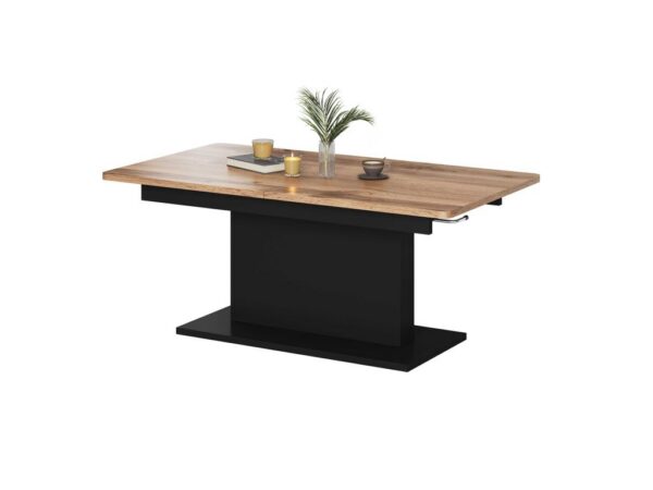 Mesa de Centro BUSETTI - carvalho wotan / preto mate