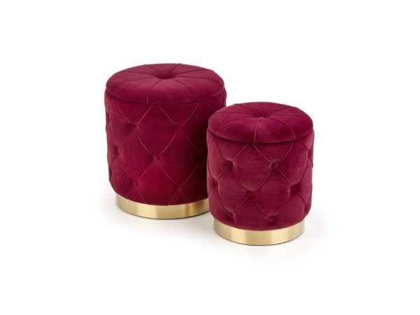 Pufes POLLY - vermelho escuro