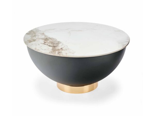 Mesa de Centro CECILIA - mármore / cinza / dourado