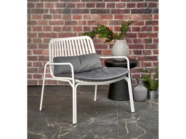 Poltrona MELBY , branco / cinza