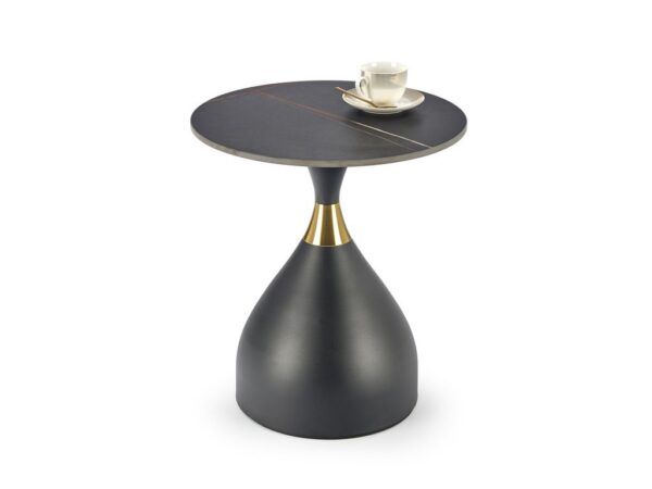 Mesa de Centro SCALITA - preto mármore / preto / dourado