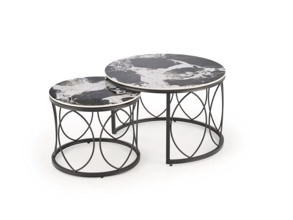 Mesa de Centro ALEXANDRA - mármore preto/preto