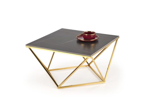 Mesa de Centro FELICIA - preto mármore / dourado