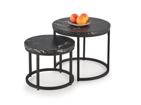 Mesa de Centro OREO - preto mármore / preto