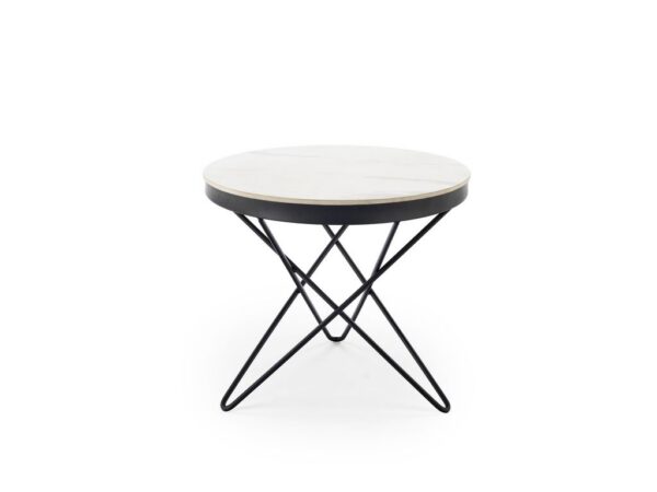 Mesa de Centro LEILA 2 - branco mármore / preto
