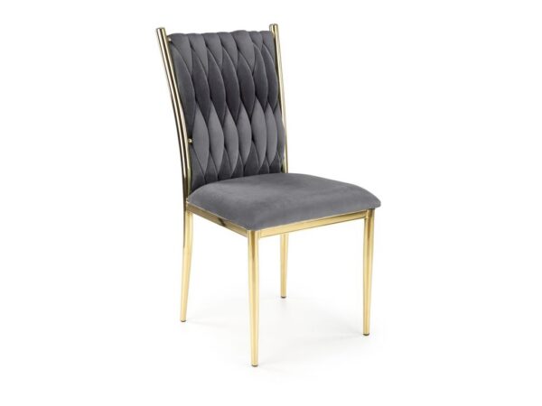 Cadeira K436 - cinza / dourado