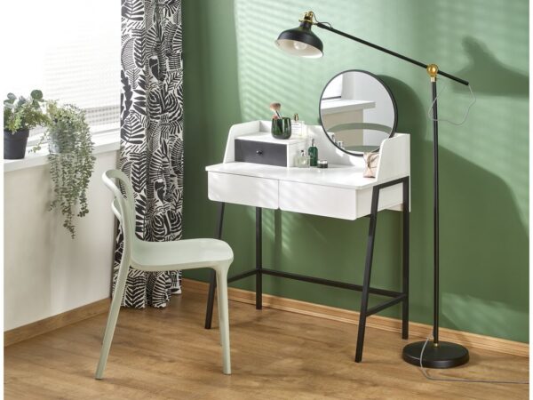 Toucador AGNES - branco/preto, 80cm