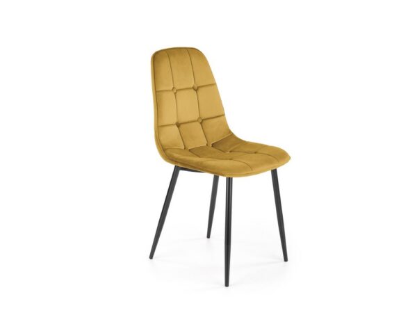 Cadeira K417 - mostarda velvet