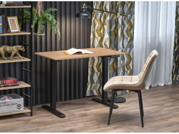 Secretária elevatória B53 - carvalho artisan/preto, 105cm