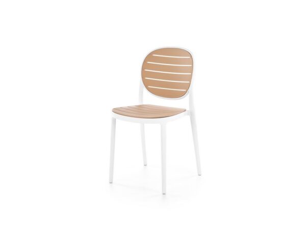 Cadeira K529 - branco / natural