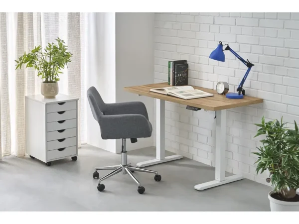 Secretária elevatória B/54 - carvalho artisan/branco, 120cm