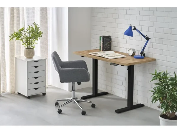 Secretária elevatória B/54 - carvalho artisan/preto, 120cm