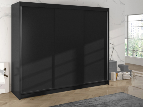 Roupeiro GENEBRA IV - Preto, 200cm